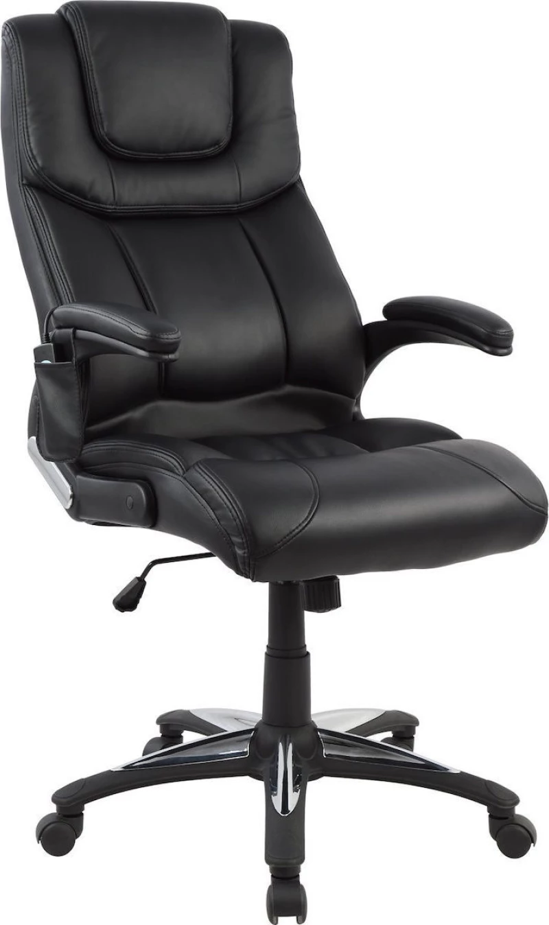 Καρεκλα Γραφειου Hm1050.01 Με Massage Μαυρη 62X70X127Y Εκ.