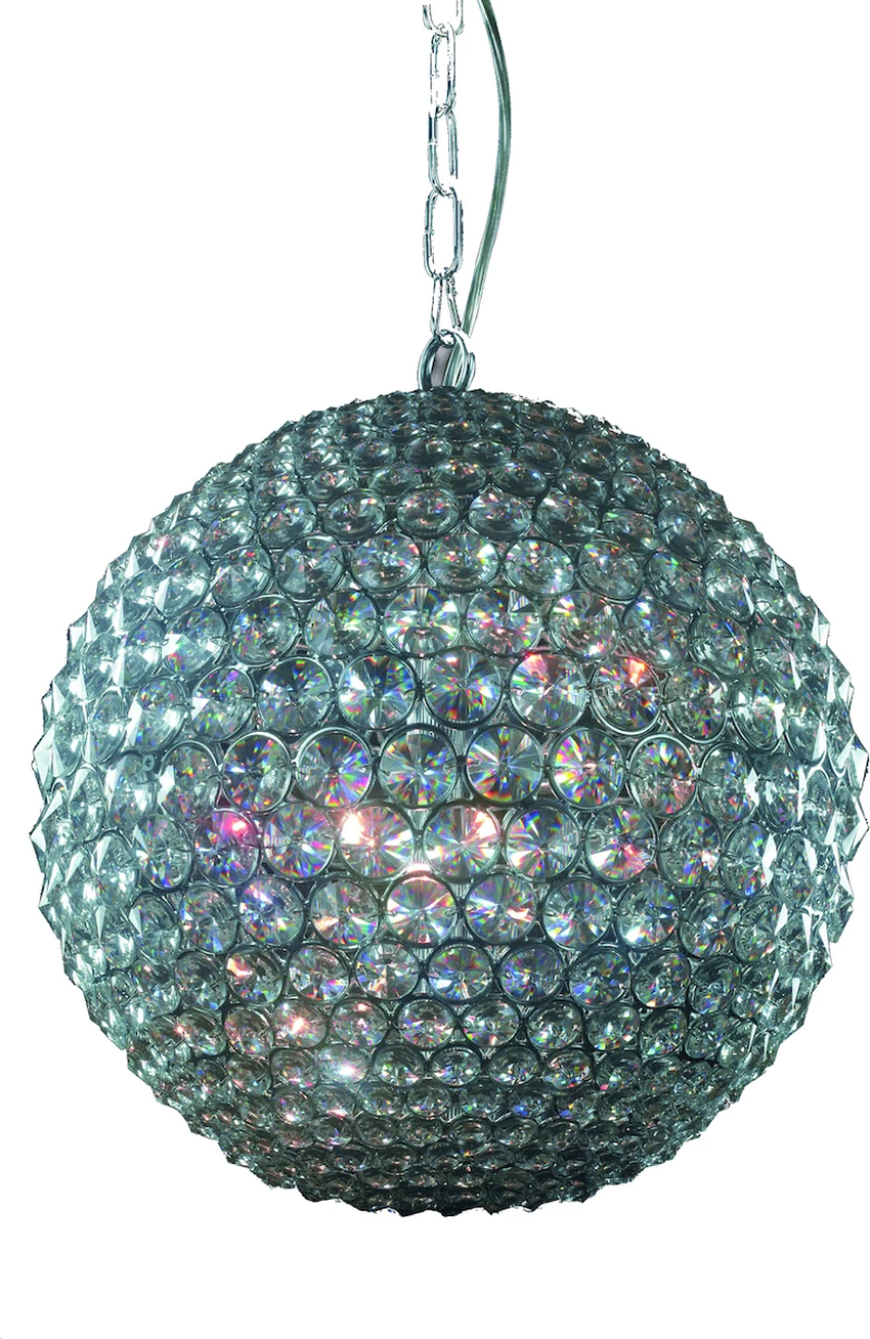 Home Lighting Ball Κρεμαστό Φωτιστικό Μοντέρνο Πολύφωτο Ασημί
