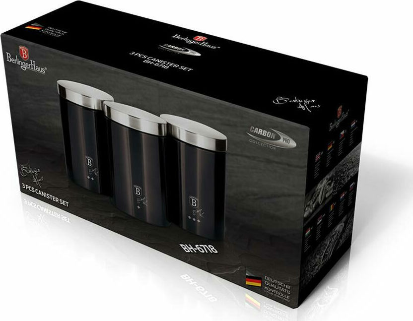 Berlinger Haus Δοχείο για Ζάχαρη / Καφέ / Τσάι Μεταλλικό Σετ 3τμχ