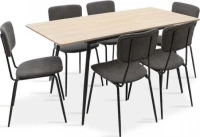 Τραπεζαρία Επεκτεινόμενη 7τμχ 120x80cm