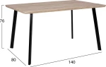 Τραπεζαρία Twist 5τμχ 140x80cm