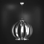 Med Light Κρεμαστό Φωτιστικό Μοντέρνο Μονόφωτο Ασημί