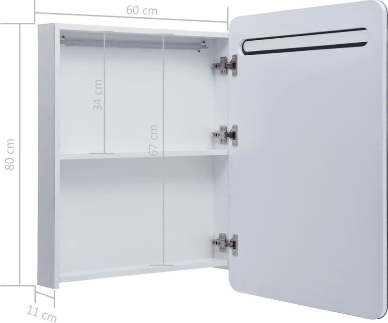 vidaXL 285118 με Ντουλάπι και Φωτισμό LED 60x11x80 cm