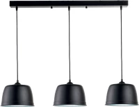 ArkoLight Κρεμαστό Φωτιστικό Μοντέρνο Τρίφωτο Ράγα Μαύρο