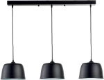 ArkoLight Κρεμαστό Φωτιστικό Μοντέρνο Τρίφωτο Ράγα Μαύρο