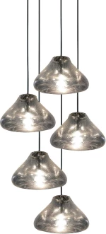 Home Lighting Κρεμαστό Φωτιστικό Μοντέρνο Πολύφωτο Γκρι