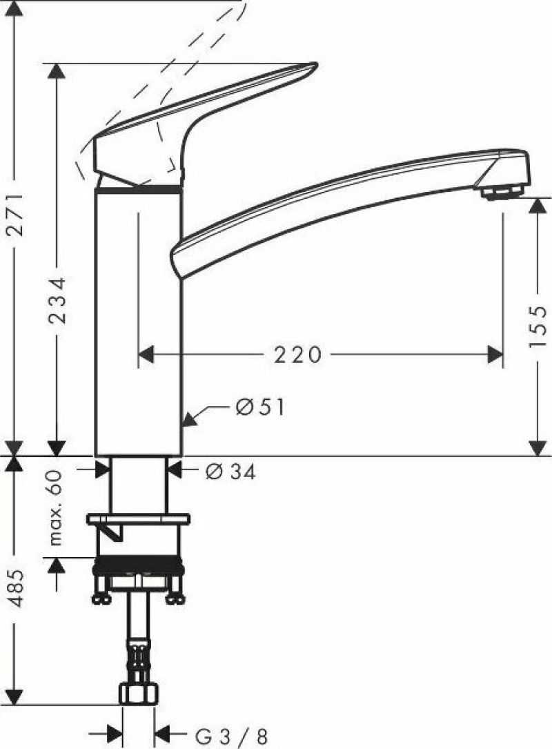 Hansgrohe Logis M31 Χρωμέ 71832000