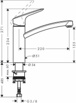 Hansgrohe Logis M31 Χρωμέ 71832000