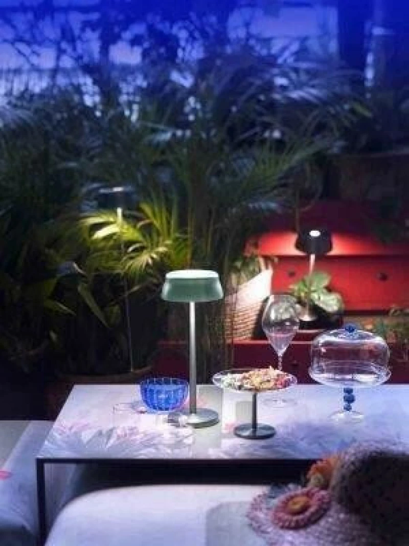 Zafferano Sister Light Πορτατίφ με Πράσινο Καπέλο και Πράσινη Βάση