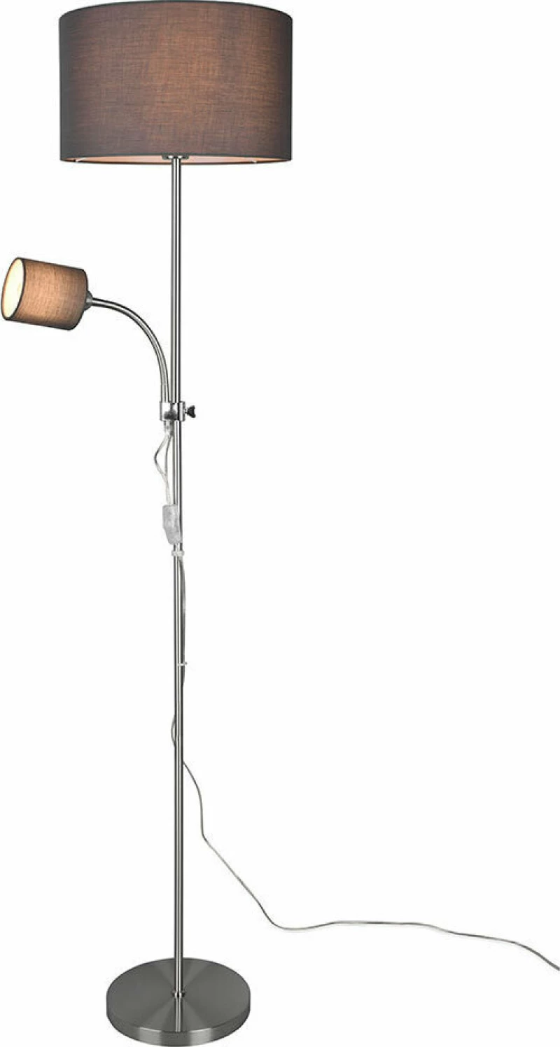 Trio Lighting Owen Φωτιστικό Δαπέδου Καφέ με Ύψος 160cm Καφέ