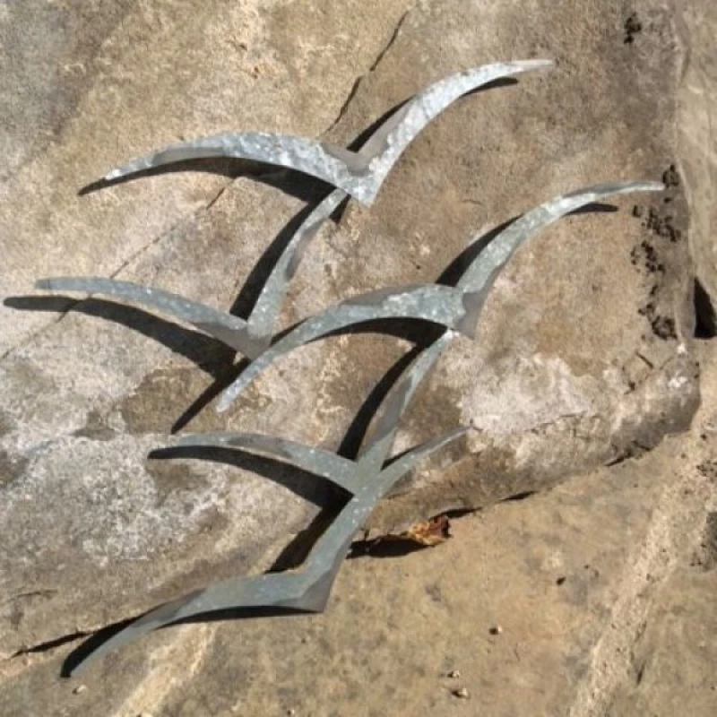 Σύνθεση Τοίχου Γλάρων 53cm SH5793 Silver Μέταλλο