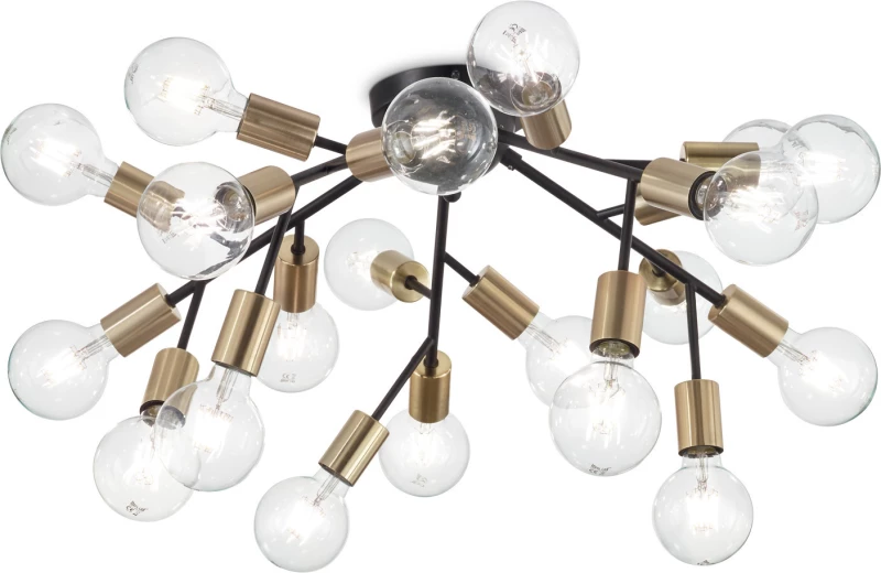 Ideal Lux Spark Κρεμαστό Φωτιστικό Μοντέρνο Πολύφωτο Μαύρο