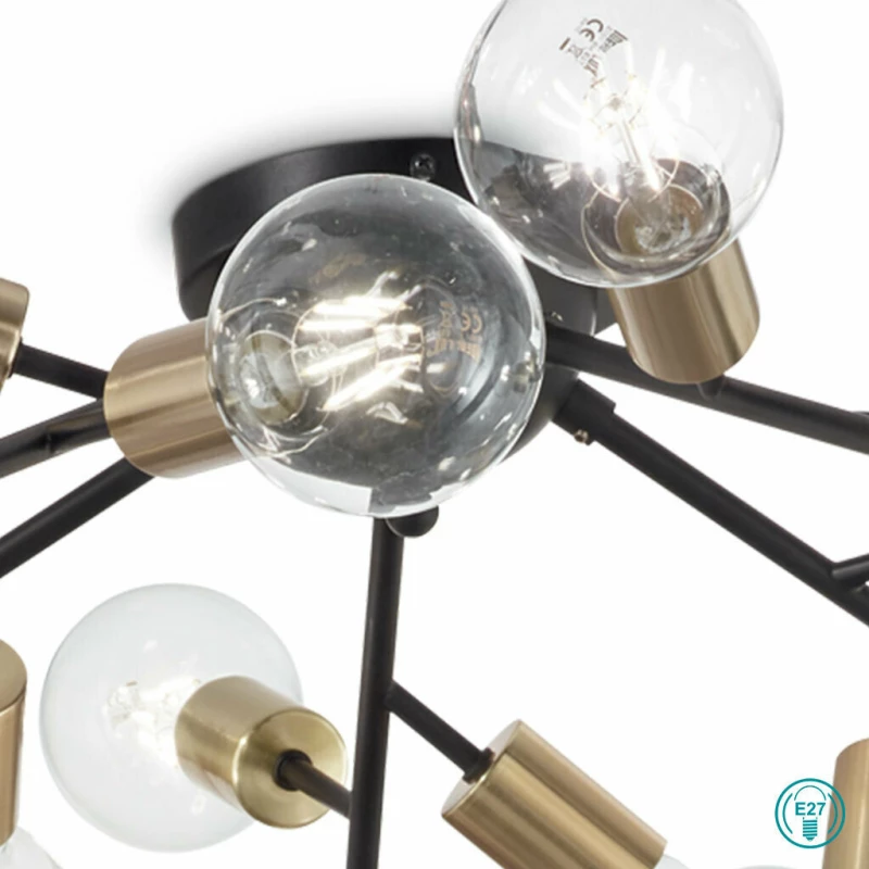Ideal Lux Spark Κρεμαστό Φωτιστικό Μοντέρνο Πολύφωτο Μαύρο