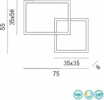 Φωτιστικό Οροφής Perenz Cross 6595BCT Λευκό
