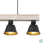 Κρεμαστό Φωτιστικό Ράγα Globo Lighting Gunther 15366S-4H Μαύρο