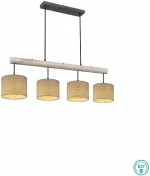 Κρεμαστό Φωτιστικό Ράγα Globo Lighting Roger 15378-4 Μαύρο