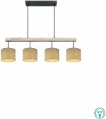 Κρεμαστό Φωτιστικό Ράγα Globo Lighting Roger 15378-4 Μαύρο