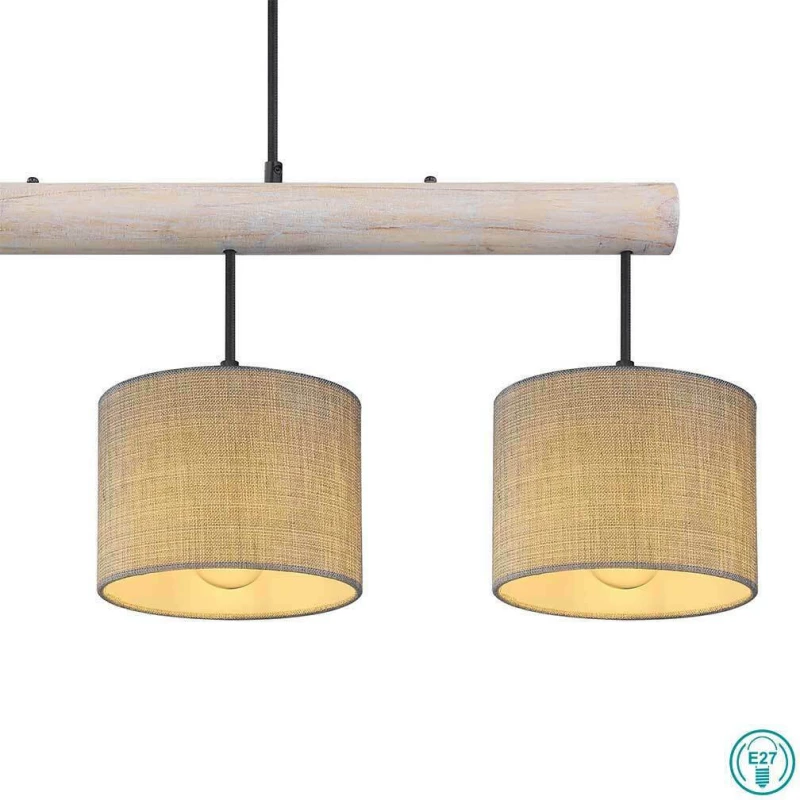 Κρεμαστό Φωτιστικό Ράγα Globo Lighting Roger 15378-4 Μαύρο