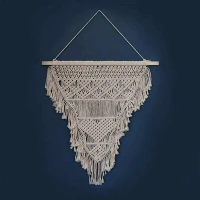 Διακοσμητικό Επιτοίχιο Μακραμέ 00.02.23004 64Χ88cm White Σχοινί