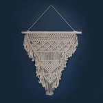 Διακοσμητικό Επιτοίχιο Μακραμέ 00.02.23004 64Χ88cm White Σχοινί