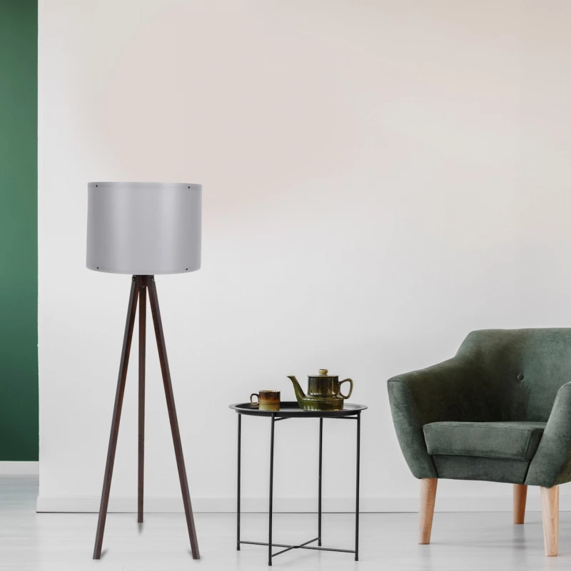 HomeMarkt Φωτιστικό Δαπέδου Γκρι με Ύψος 145cm