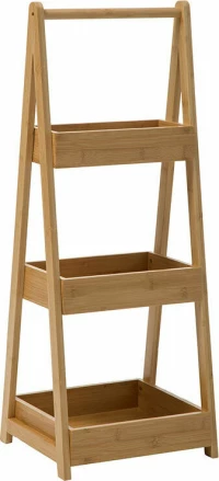 Ραφιέρα επιδαπέδια 3όροφη Dafi pakoworld bamboo φυσικό 30x25.5x78εκ