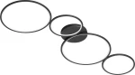 Trio Lighting Rondo Πλαφονιέρα Οροφής Μαύρη από Μέταλλο