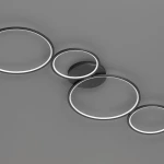 Trio Lighting Rondo Πλαφονιέρα Οροφής Μαύρη από Μέταλλο