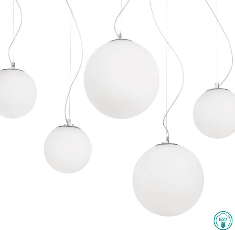 Ideal Lux Mapa Bianco SP5 Κρεμαστό Φωτιστικό Μοντέρνο Πολύφωτο Λευκό