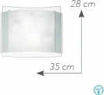Fan Europe Righe PL30 Πλαφονιέρα Οροφής Λευκή από Γυαλί