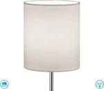 Trio Lighting Jerry Πορτατίφ με Λευκό Καπέλο και Ασημί Βάση