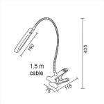 Aca Led Φωτιστικό Γραφείου 5W 4000K Γκρι (15205Ledgyc)