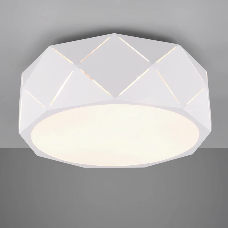 Trio Lighting Zandor Πλαφονιέρα Οροφής Λευκή από Μέταλλο