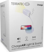 TerraTec Φωτιστικό Γραφείου LED Ασύρματος Φορτιστής & Ηχείο Λευκό