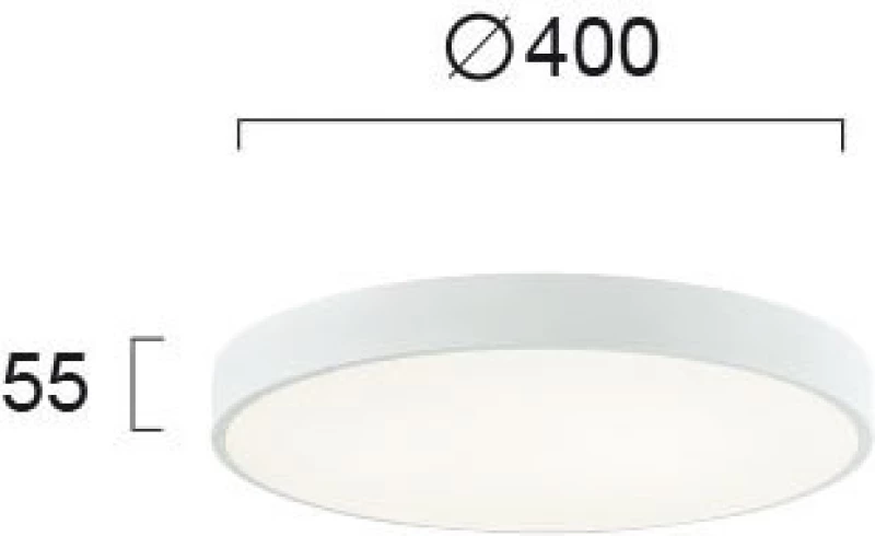 Φωτιστικό Οροφής - Πλαφονιέρα Led D400 Madison 4235400 White Viokef