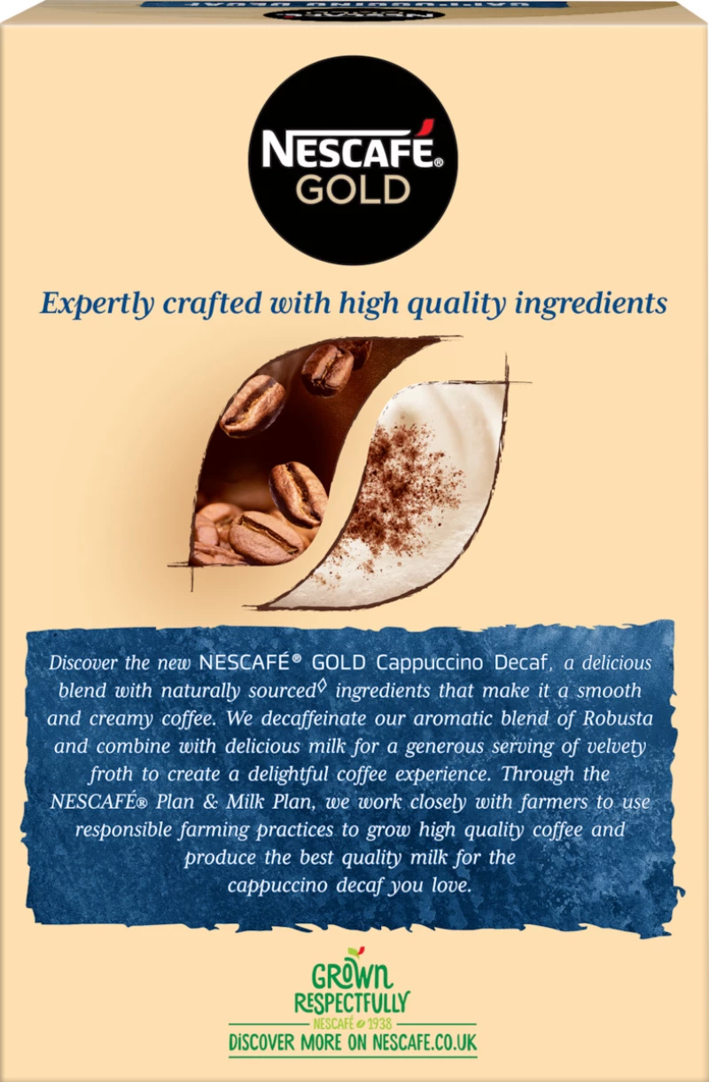Nescafe Στιγμιαίος Gold Cappuccino Decaf 10x12.5gr