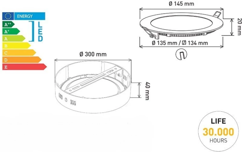 POWERMASTER 24W / 6400K 300 mm. ROUND