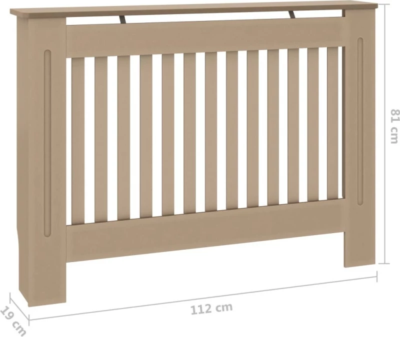 vidaXL Κάλυμμα Καλοριφέρ 112x19x81cm από MDF 288175
