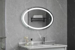 Gloria Ovale Led Καθρεπτης Led Touch 60X80 (77-0120)