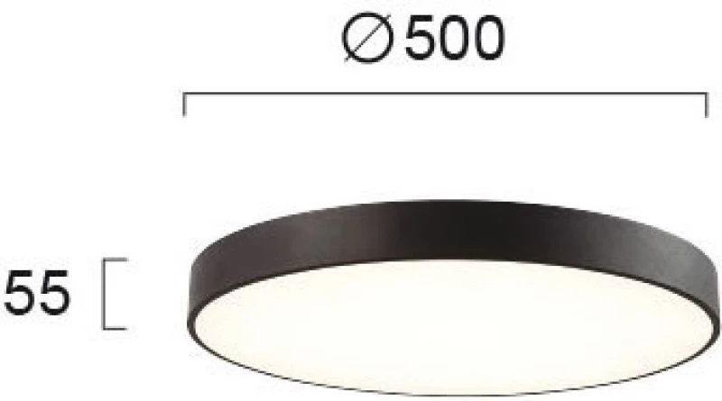 Φωτιστικό Οροφής - Πλαφονιέρα Led Madison 4235501 D500 Black Viokef
