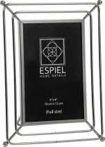 Espiel Κορνίζα Μεταλλική Ασημί 15x20cm