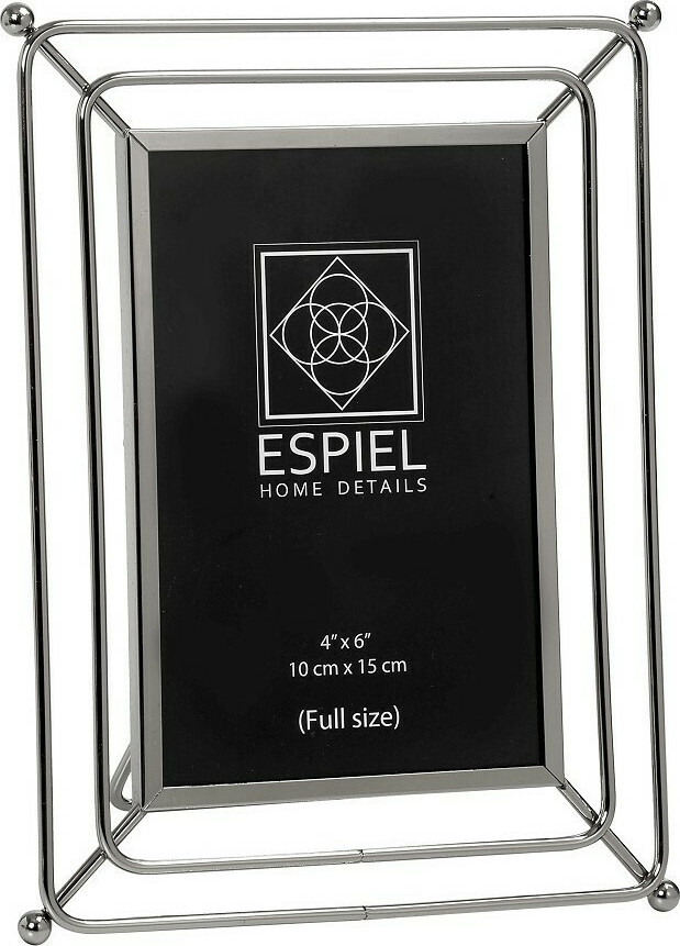 Espiel Κορνίζα Μεταλλική Ασημί 15x20cm