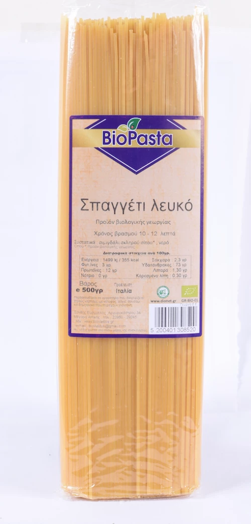 Σπαγγέτι Λευκό Βιολογικό 500γρ