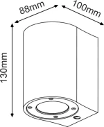 Aca Στεγανό Επιτοίχιο Εξωτερικό Φωτιστικό MK0521RW