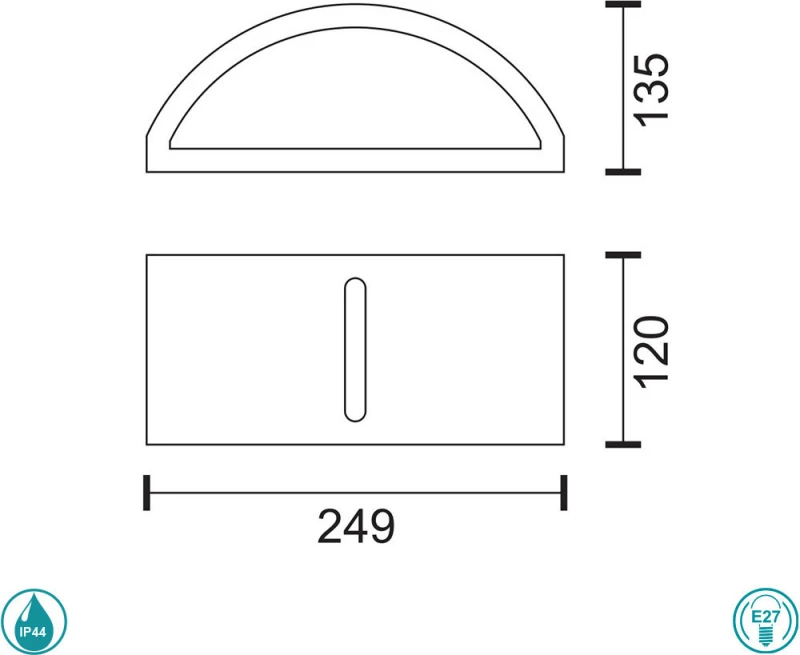 Spot Light Επιτοίχιο Εξωτερικό Φωτιστικό 7470