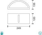 Spot Light Επιτοίχιο Εξωτερικό Φωτιστικό 7470