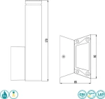 Sun Light Επιτοίχιο Εξωτερικό Φωτιστικό GL13403
