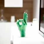 Κερί OK 20x9x8 Green Candle Hand Παραφίνη