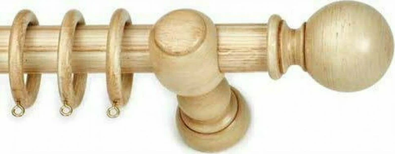Anartisi Ξύλινο Κουρτινόξυλο Clasico Μονό 160cm Avorio