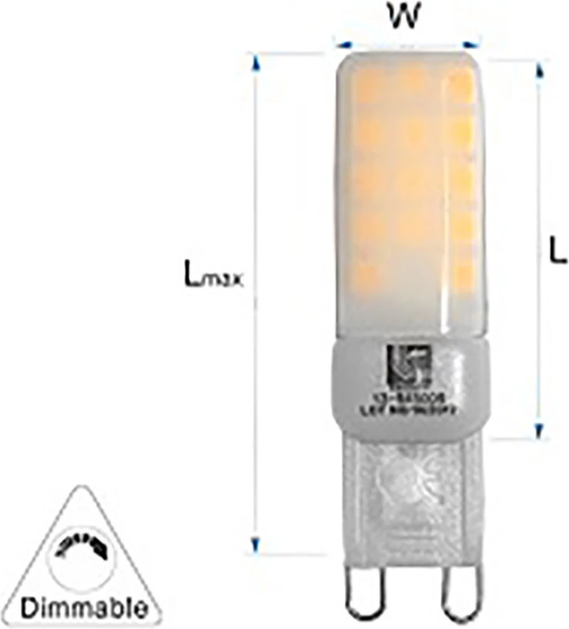 Adeleq Λάμπα LED για Ντουί G9 Θερμό Λευκό 450lm Dimmable
